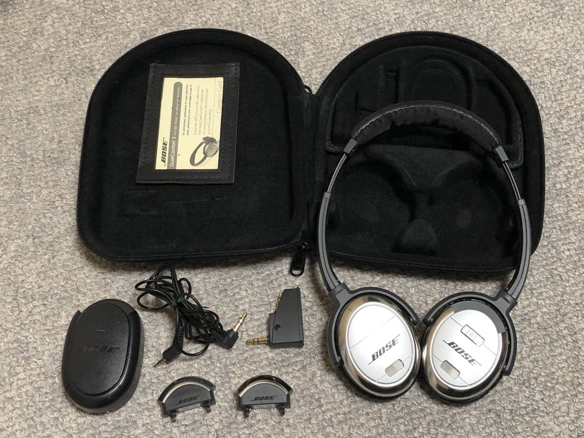 【やや傷や汚れあり】BOSE ボーズ ノイズキャンセリングヘッドホン（バッテリー2個・イヤーパッド交換済 （管理