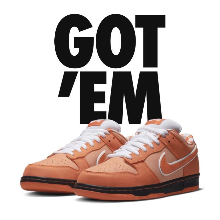 【未使用】国内正規 【新品 US8.5 26.5cm NIKE SB DUNK LOW OG QS ORANGE LOBSTER】 ロブスター concepts supreme travis