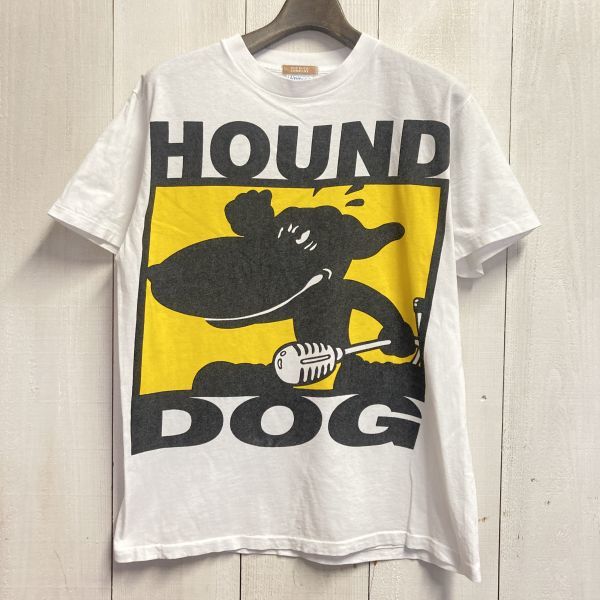【目立った傷や汚れなし】ハウンドドッグ HOUND DOG 1994 USA製ボディ POP ROCK COMPANY 半袖プリントTシャツ