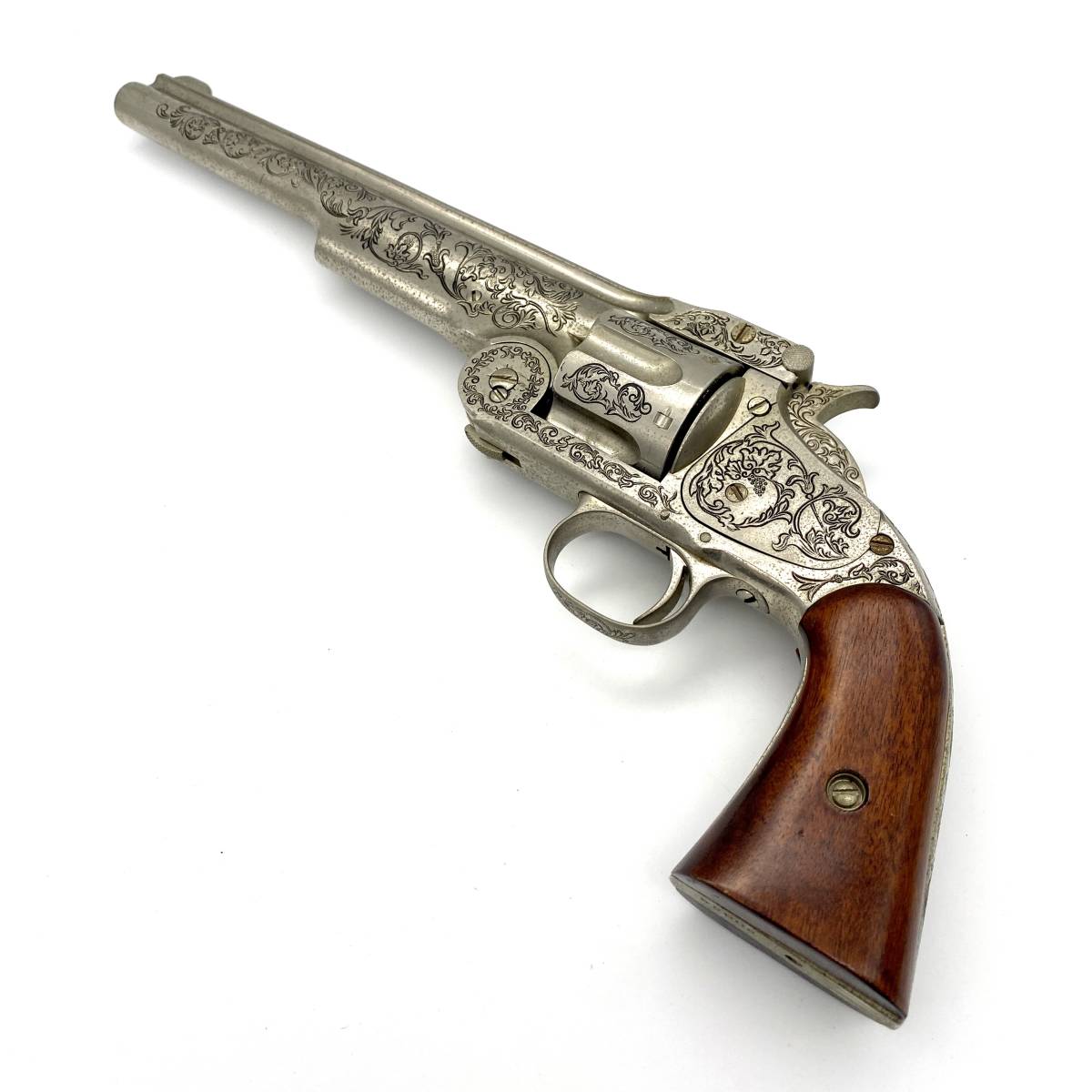 金色 リボルバー BKA98 金属製モデルガン 木製グリップ 金色 リボルバー 回転式銃