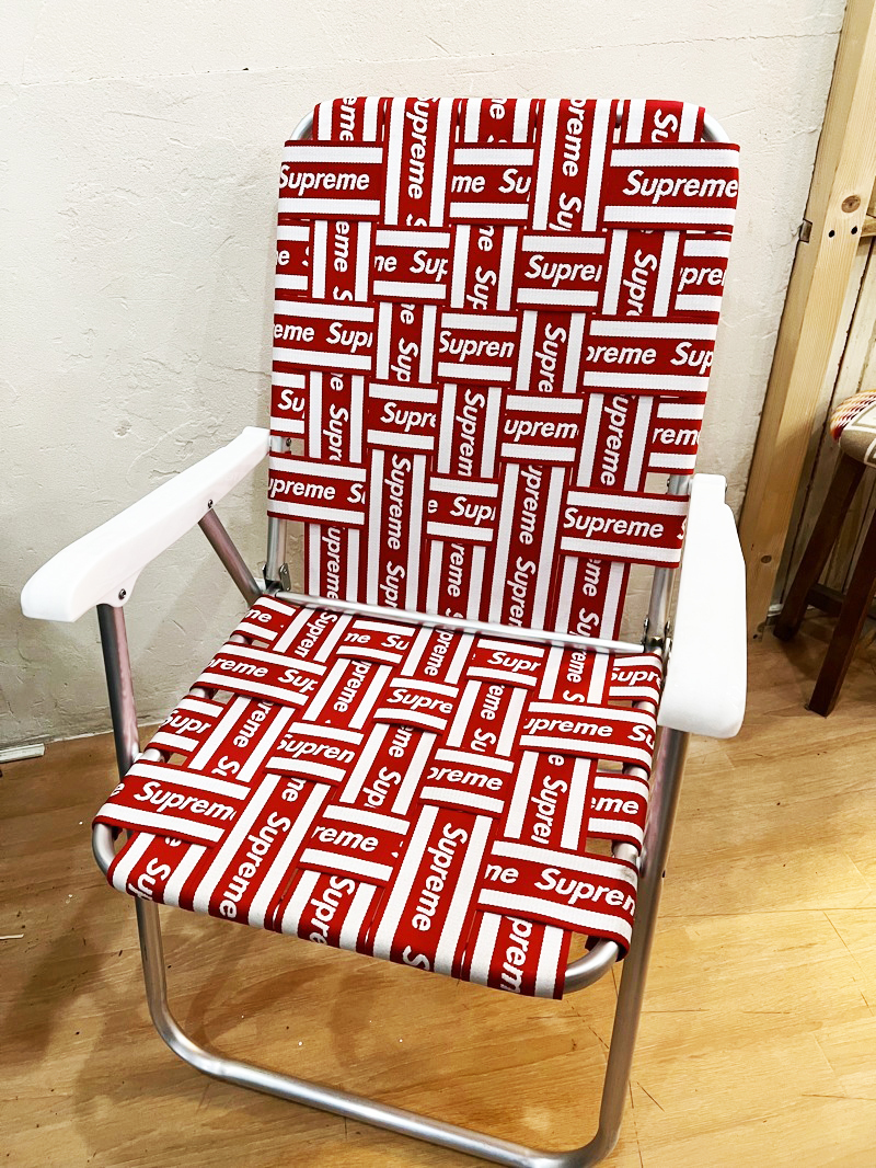 【やや傷や汚れあり】★USED 20ss Supreme/シュプリーム Lawn Chair ローンチェア キャンピングチェア ビーチチェア