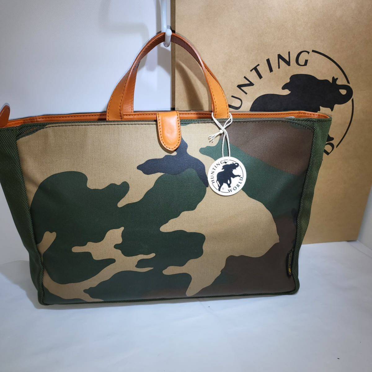 未使用☆ハンティングワールドキャンバストートバッグA4可