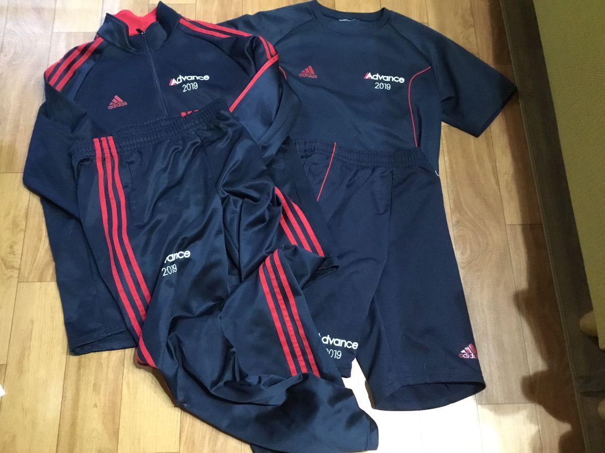 やや傷や汚れあり】興國高校□体操服 上下 長袖＆半袖□□adidas