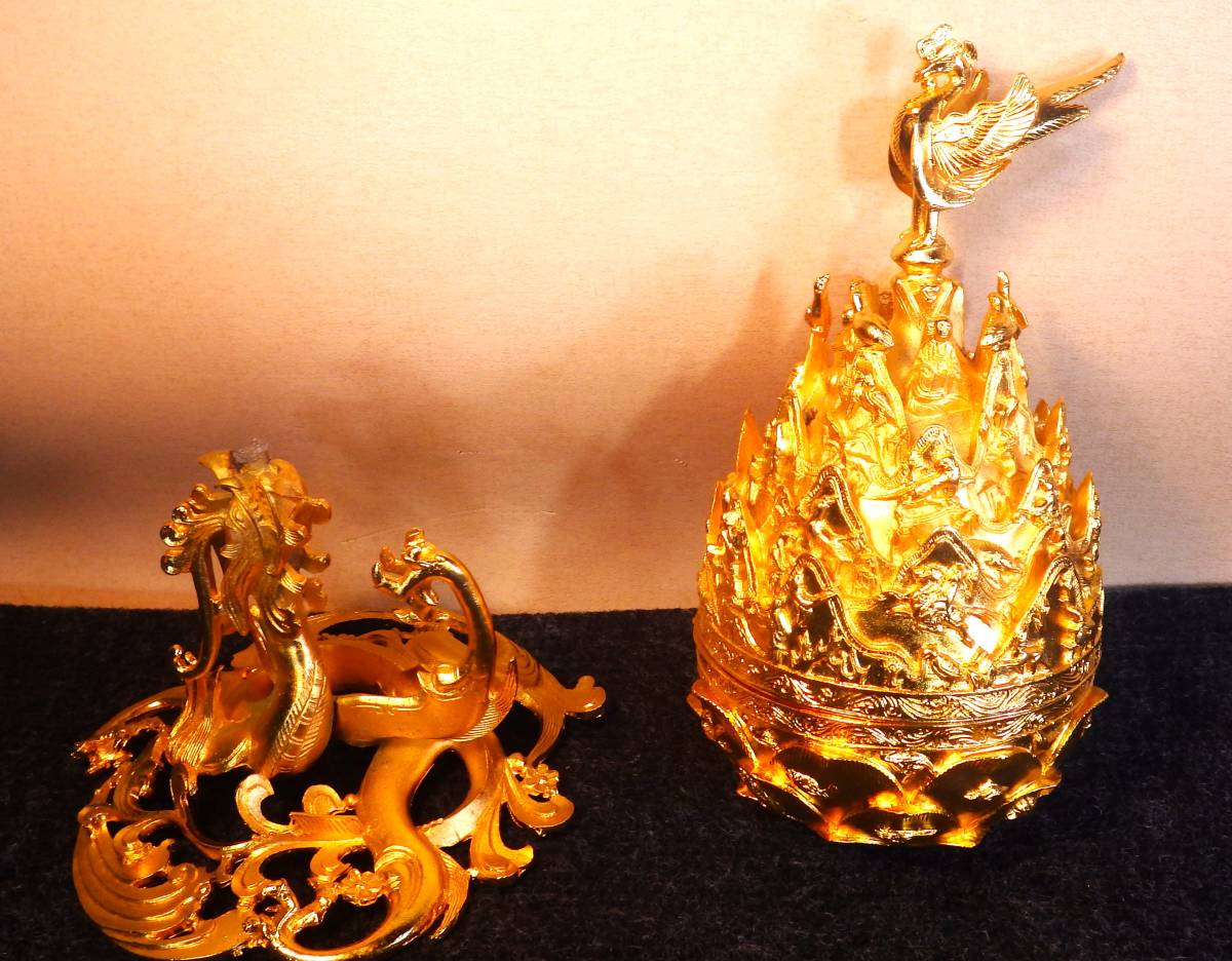 中国/李朝 仏教美術 時代 希少 蓮型 黄銅 漆喰塗り 香炉 中国/李朝 仏教美術 時代 希少 蓮型 黄銅 漆喰塗り 香炉