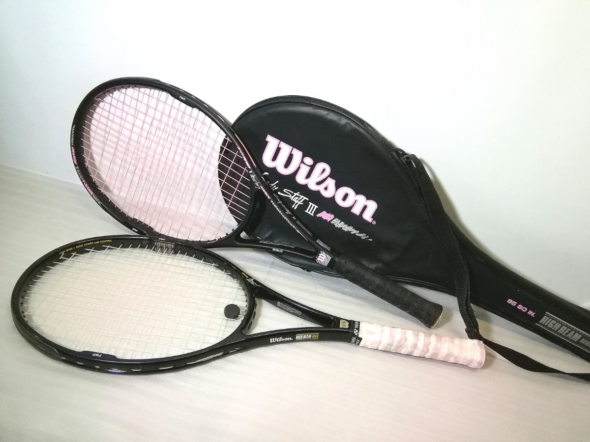 ラケット(硬式用) Wilson high beamseries lady staff Wilson Tennis Racket High Beam Series Lady Staff Japan 4 1/8” Grip