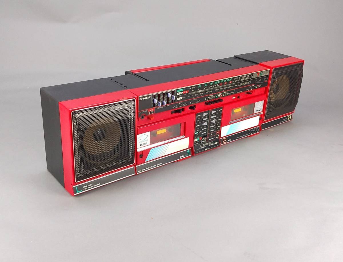 ◇◇SHARP シャープ ダブルラジカセ QT-95 赤 ラジカセ カセット
