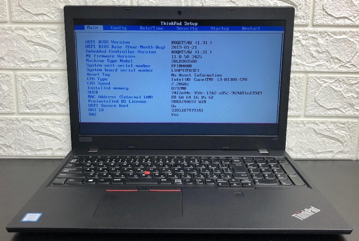 ThinkPad Core Intel LENOVO X260 ジャンク⁄ 20F5A13P00 i3-6100U