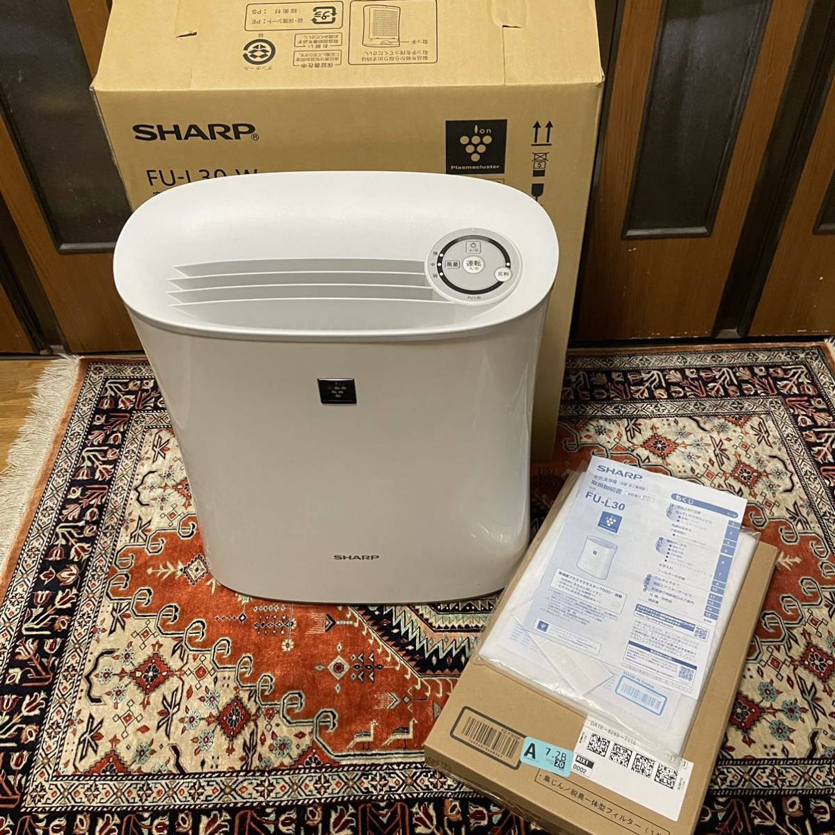 SHARP 空気清浄機 プラズマクラスター7000 FU-L30 2021年製 目立った傷