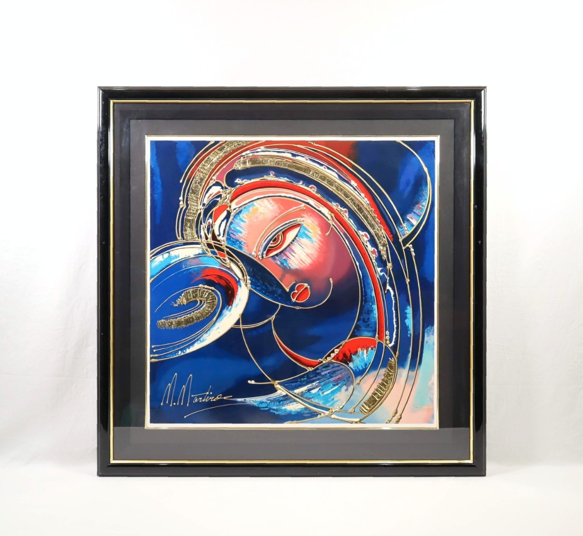 □①マーティロ・マヌキャン 【サテン ローズ】 シルクスクリーン 直筆