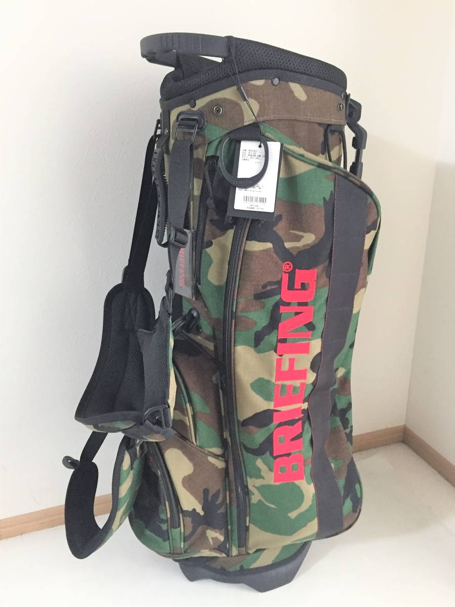 【未使用】新品 CR4 ウッドランド カモ BRIEFING ブリーフィング ゴルフ スタンド キャディバッグ BRG203D22