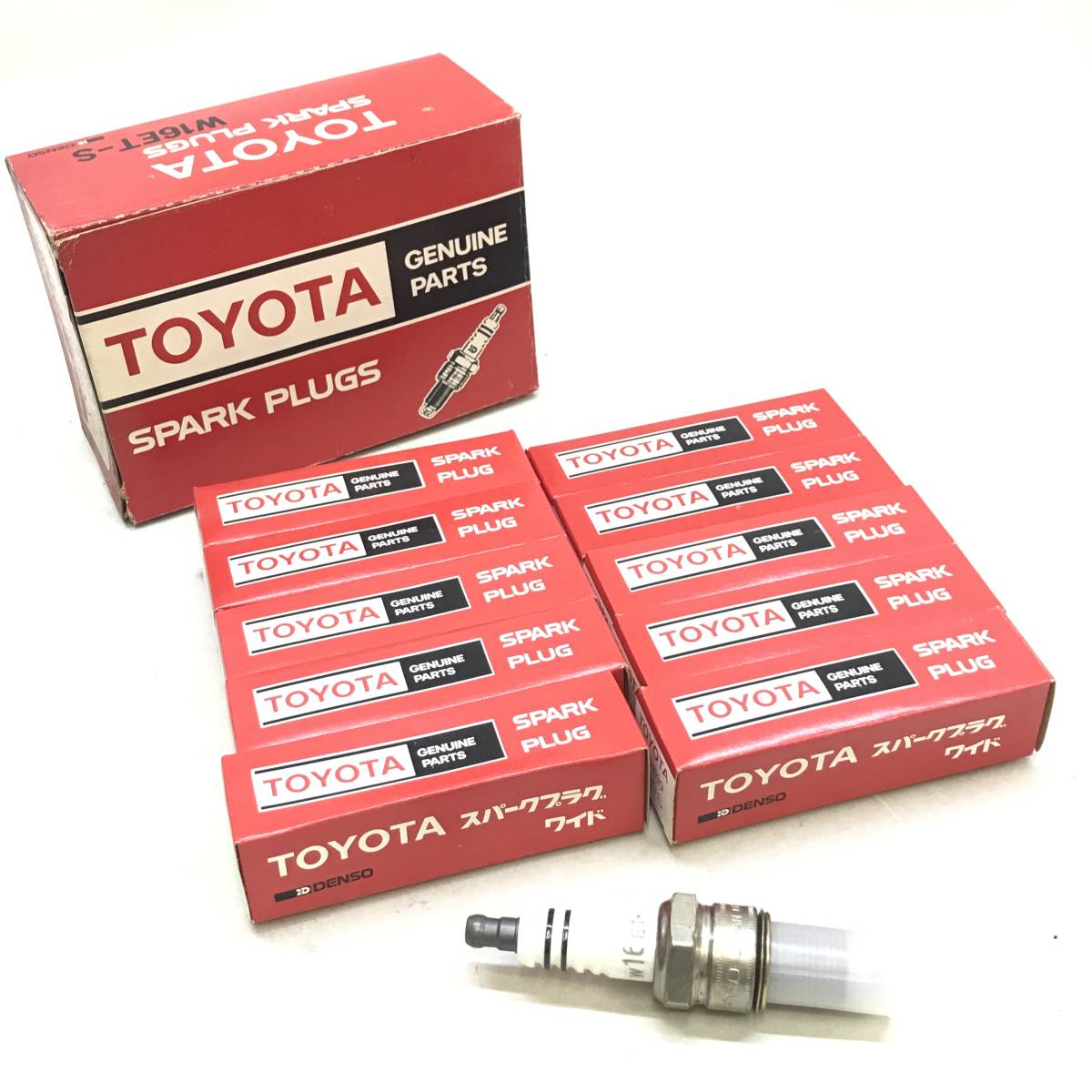 【やや傷や汚れあり】 TOYOTA トヨタ SPARK PLUGS スパークプラグ 部品 パーツ 長期保管品 W16ETS 電装品 旧車