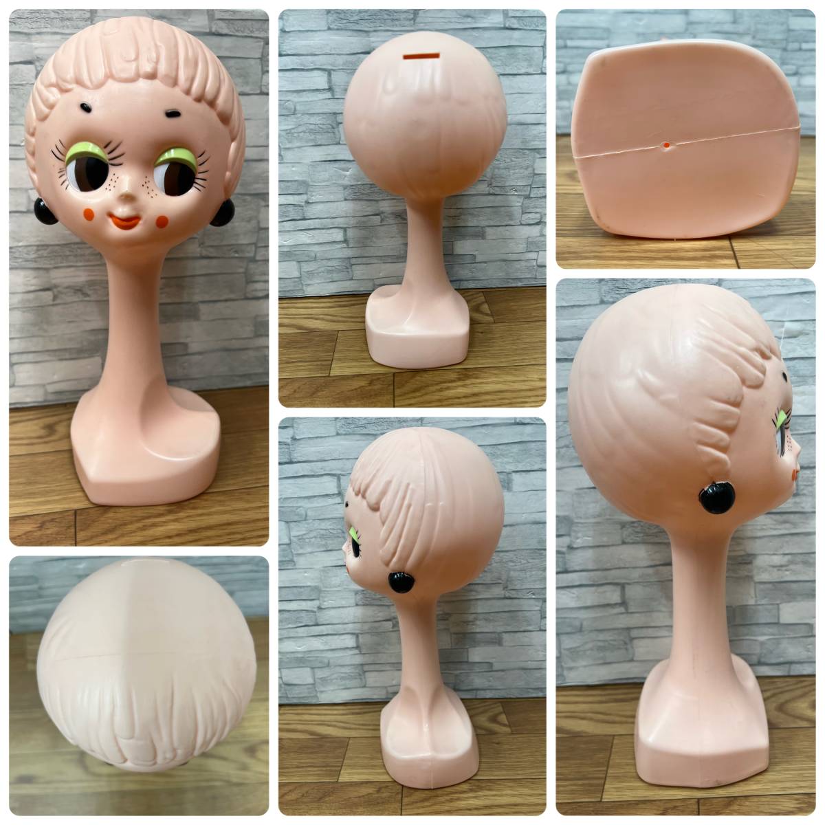 最終価格twiggy ツィッギー 60s 70s ヘッドマネキン　vintage フランスヴィンテージ置物】ツィギー TWIGGY オブジェ ヘッド