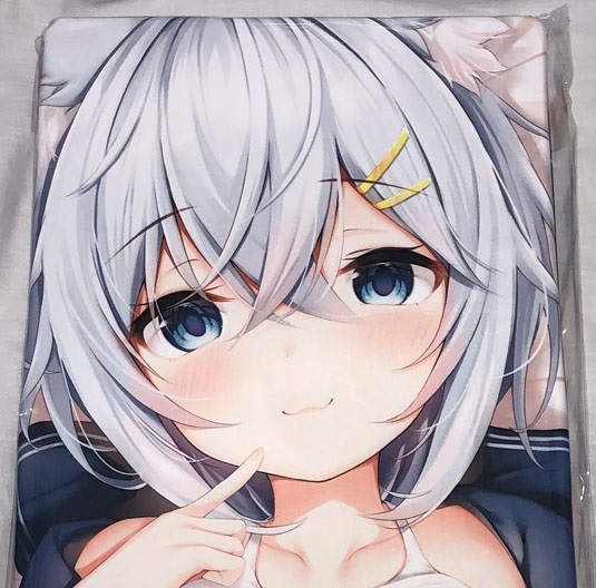クールな狼耳のメイド褐色娘 アンナ 抱き枕カバー アクア クールな狼耳のメイド褐色娘 アンナ 抱き枕カバー アクア