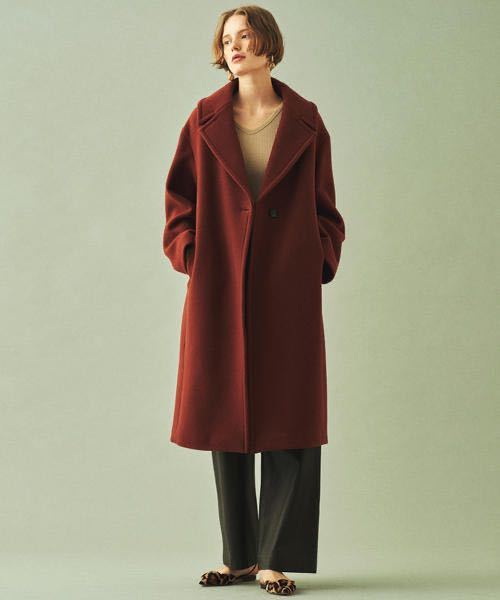 トモローランド DES PRES ロングコート キッドモヘヤミニシャギー