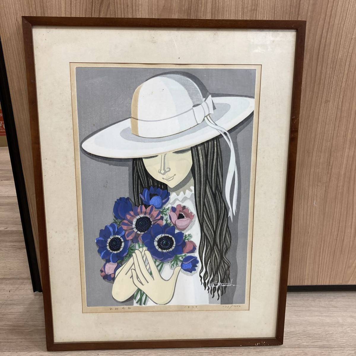 \"木版画\"　池田修三　初期作品 1979 『冬　すいせん』 木版画 池田修三 初期作品 1979 『冬 すいせん』 美術品
