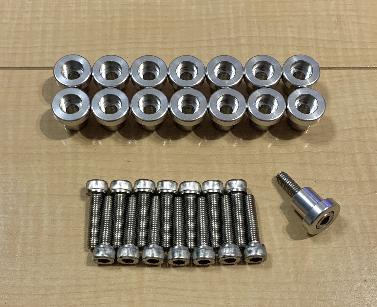 未使用】SR20 カムカバー ステンレスボルト&カラーセット シルビア s13