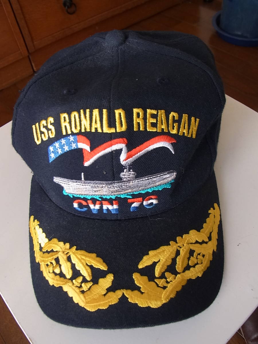 ロナルドレーガン　キャップ　米軍放出品　USNAVY CVN76 空母 自衛隊 グッズ ロナルドレーガン 空母 CVN76 アメリカ海軍