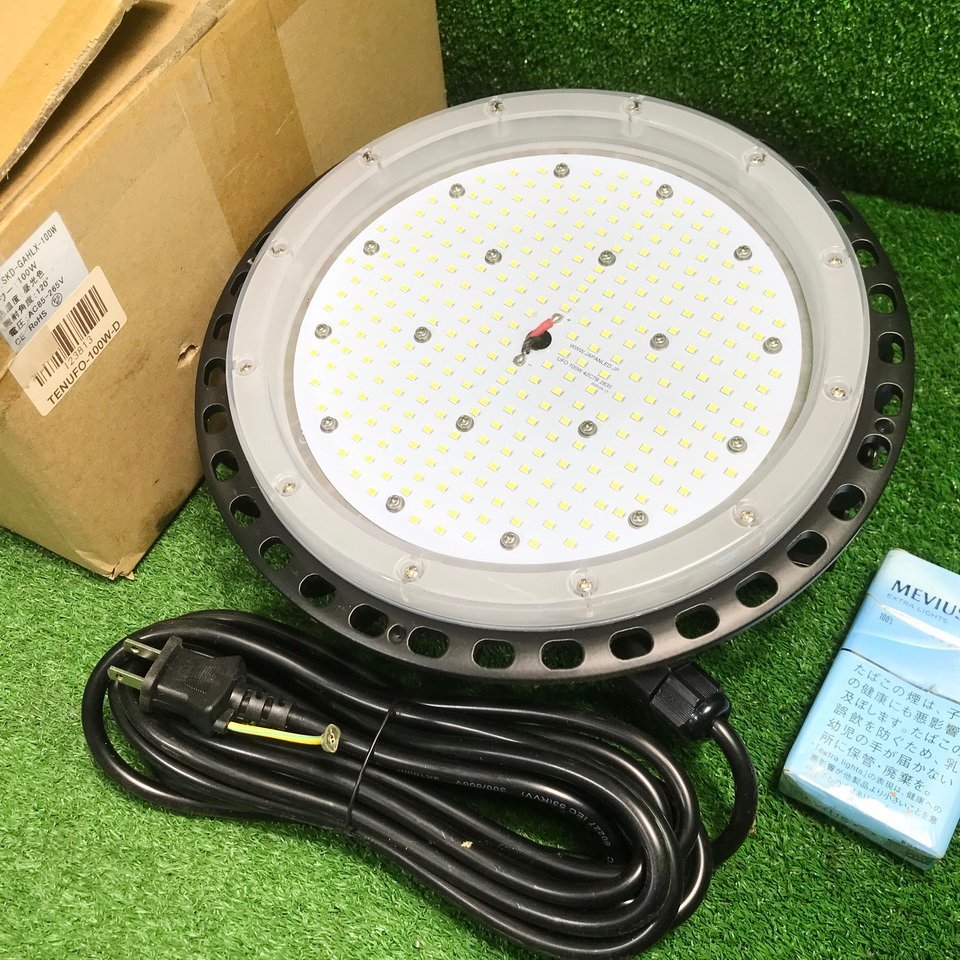 【未使用】会清e977 φ200mm UFO型LED高天井灯 LED投光器 SKD-GAHLX-100W 昼光色 IP67防水 照射角度120 ...
