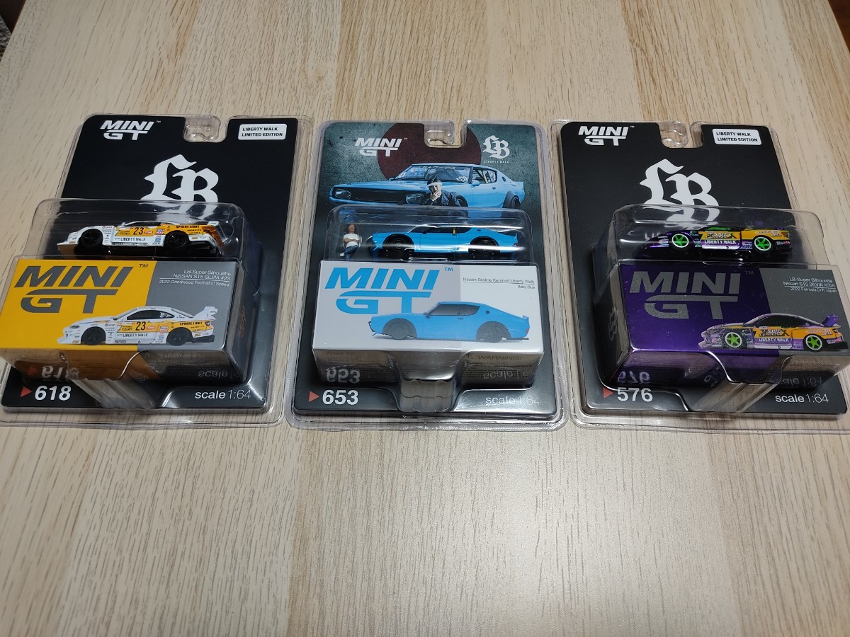 MINI GT ケンメリ LBWK 3台セット リバティウォーク ミニカー MiNiGT