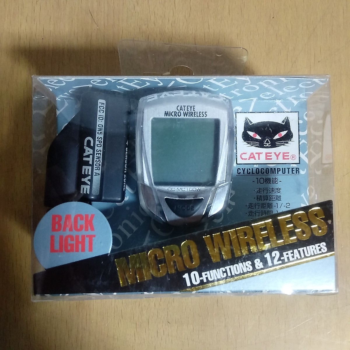 【未使用】未使用／サイクルコンピューター CAT EYE MICRO Wireless CCMC100W SILVER シルバー／ワイヤレス