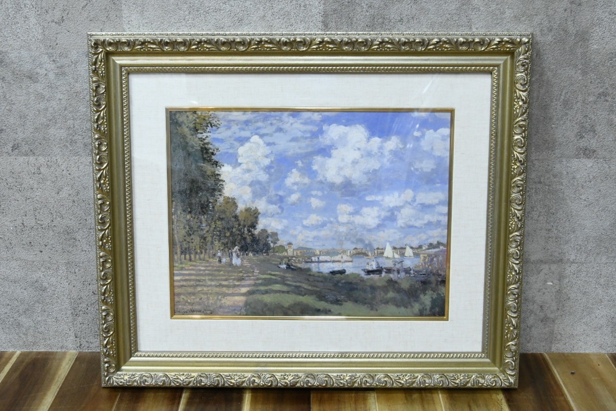 新品】☆秀作☆ 手書き油絵 クロード・モネ ひまわり 額付 絵画