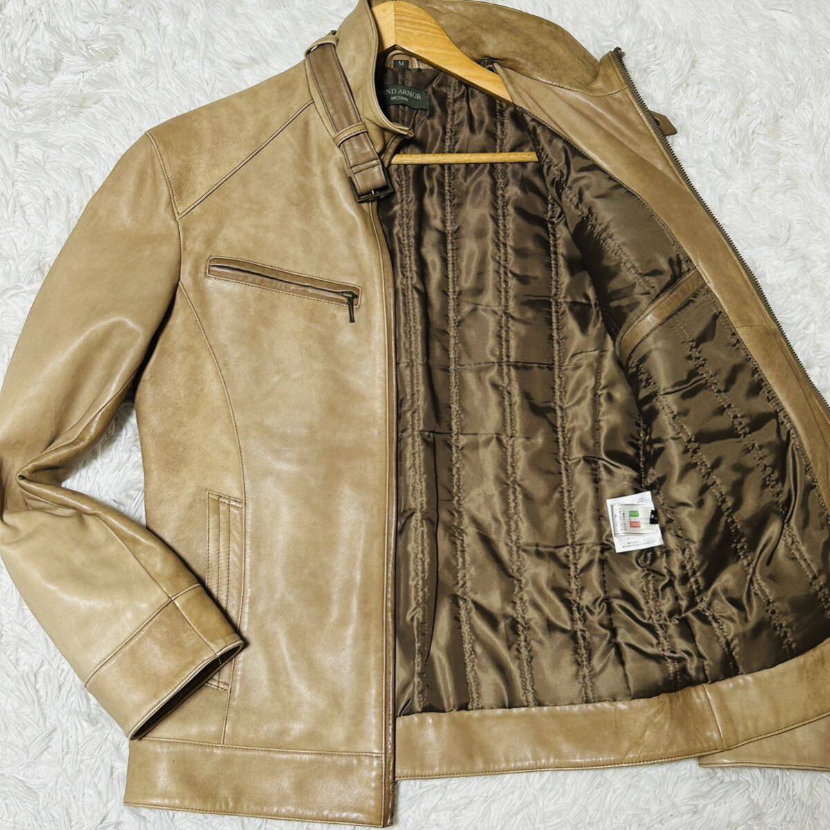 目立った傷や汚れなし】良品◎イタリア製極上羊革◇WIND ARMOR『抜群の