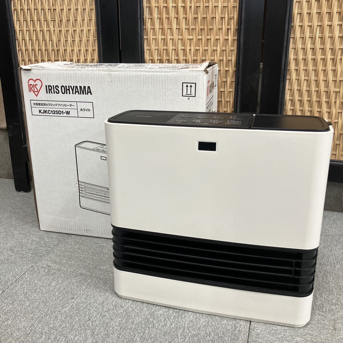 美品 IRIS OHYAMA 大風量加湿セラミックファンヒーター 大風量加湿セラミックヒーター｜大風量｜セラミックファンヒーター
