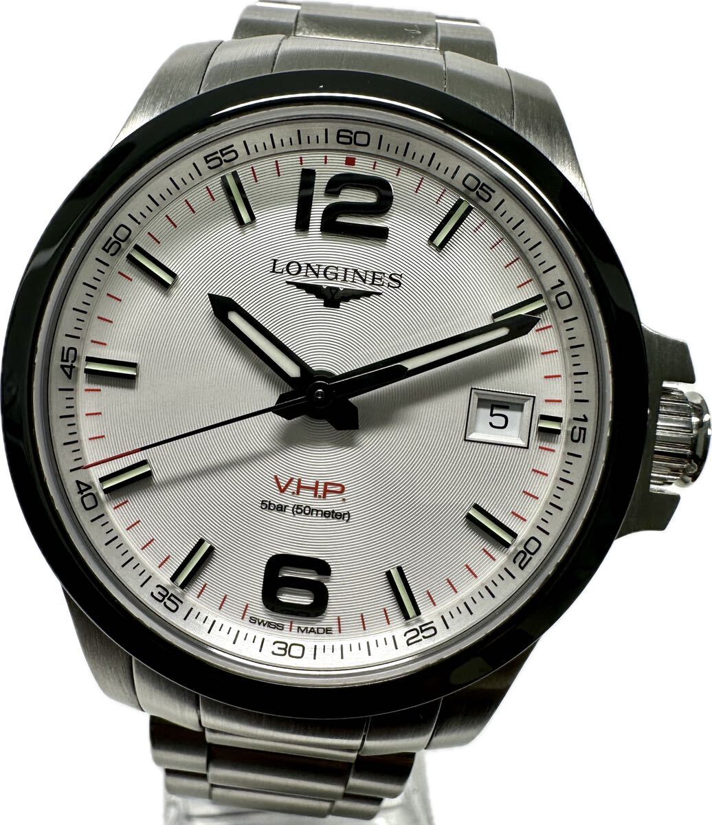 稼働 LONGINES GMT 腕時計 コンクエスト チタン デイト 1844 稼働美品