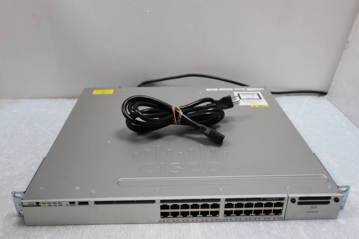 【やや傷や汚れあり】E5266 Y Cisco シスコ Catalyst 3850 24 シリーズ スイッチ/WSC385024TE