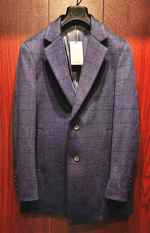 Kinloch Anderson ダブルチェスターコート カシミヤ100% S Kinloch Anderson ダブルチェスターコート カシミヤ100% S