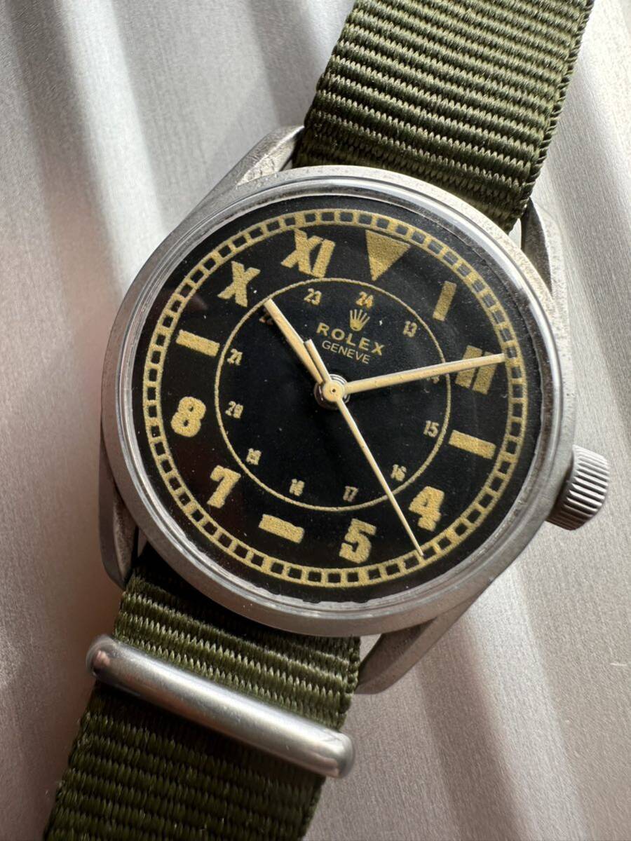 ROLEX 軍用時計ロレックスアンティークミリタリー時計 でけ