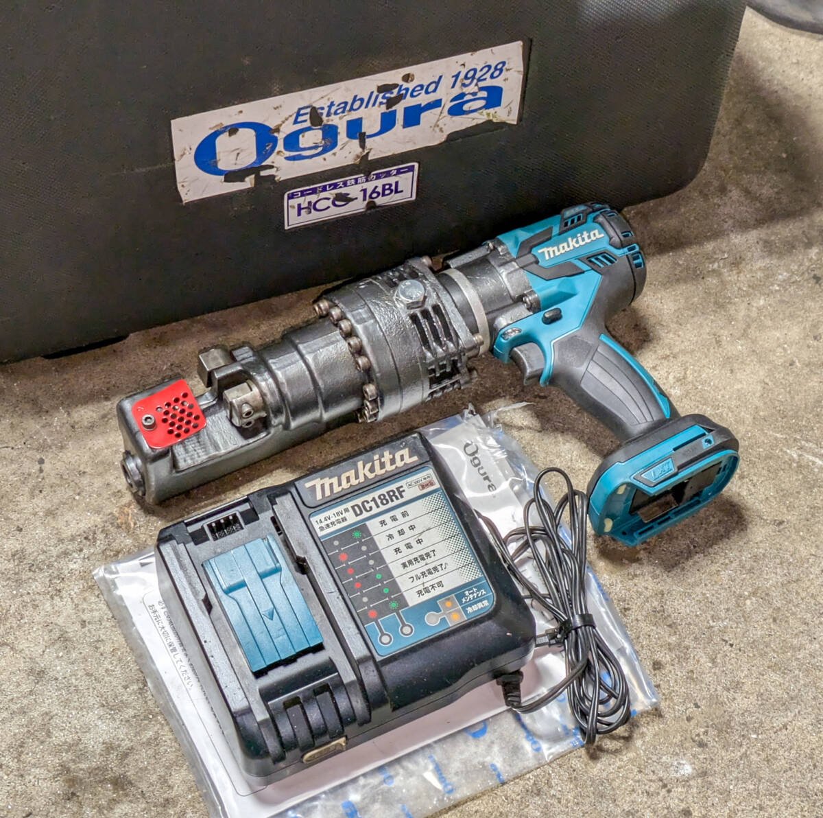 オグラ鉄筋カッターHBC-316 16mm 分解整備品 Ogura/オグラ HBC