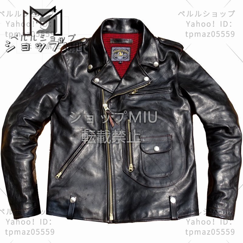 極美品】DIESEL ディーゼル ラムレザー ダブルライダースジャケット 茶 