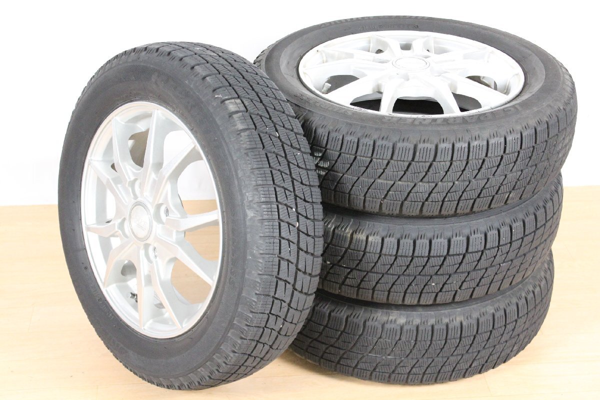 155-65-13 スタッドレスタイヤ ホイール付き 4本セット DUNLOP 155  