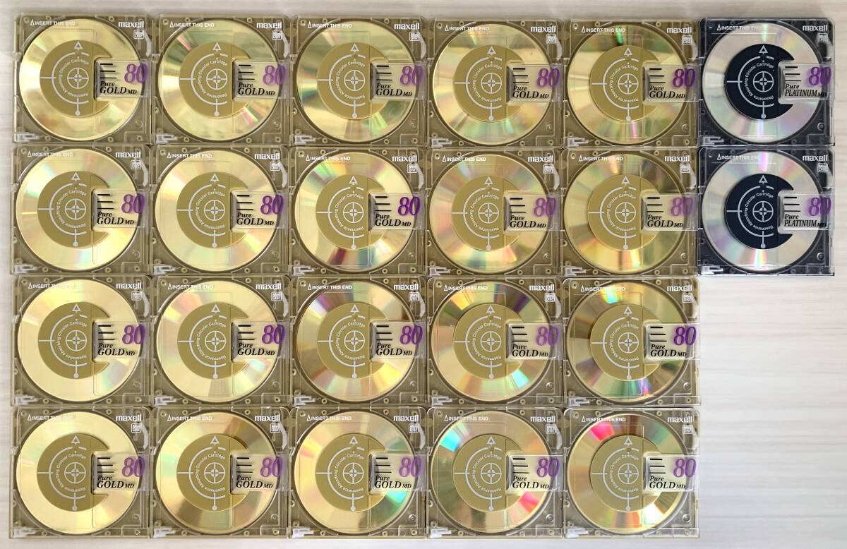 【目立った傷や汚れなし】★美品★中古MD ミニディスク 11枚 minidisc 動作OK マクセル maxell PLATINUM 60 ...