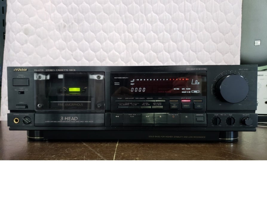 Victor 3ヘッド カセットデッキ　TD-V515 超美品】Victor TD-V515 3ヘッド カセットデッキ 傷や汚れあり