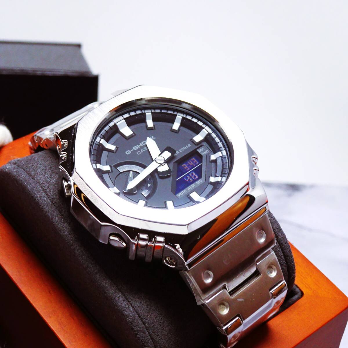 GMA-S2100専用 メタルケース+バンドセット カシオーク カスタム G