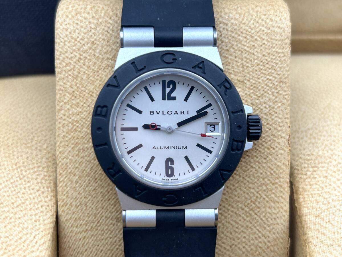 ブルガリ BVLGARI アルミニウム デイト ボーイズサイズ 腕時計 AL32TA