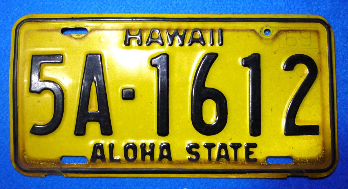 中古】本物 ハワイ ナンバープレート 2枚セット KCM 787 HAWAII ALOHA