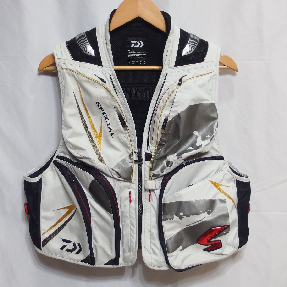 ダイワ フロートショートフィッシングベスト DV-3025F グレー Lサイズ