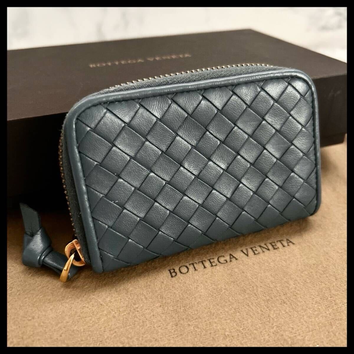 ✨美品✨BOTTEGA VENETA 小銭入れ イントレチャート ダークブラウン ボッテガヴェネタ コインケース ダークブラウン 小銭入れ イントレ
