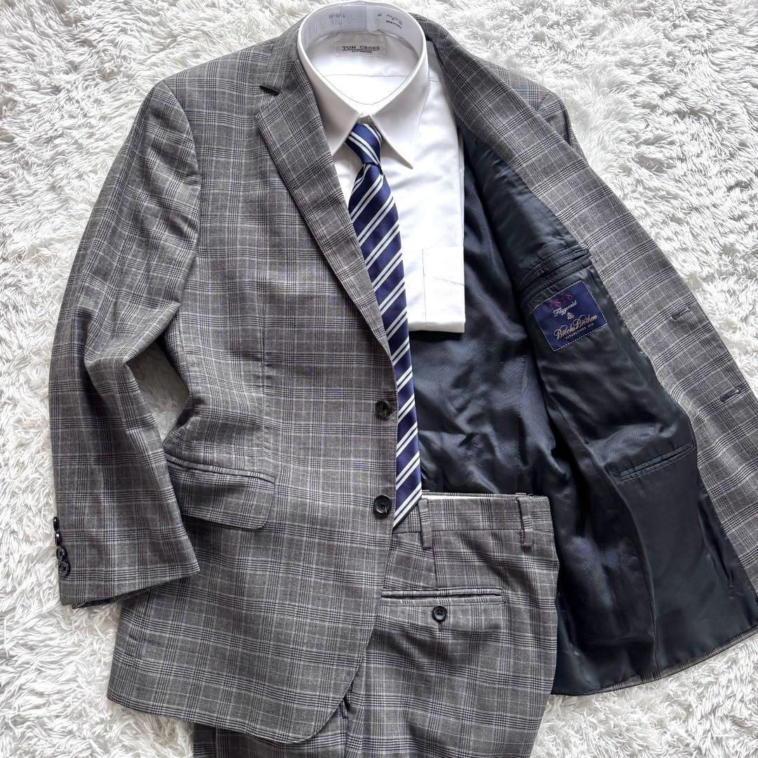 【極美品】ロロピアーナ ブルックスブラザーズ ビジネススーツ　ストレッチウール 極美品】ロロピアーナ ブルックスブラザーズ ビジネススーツ