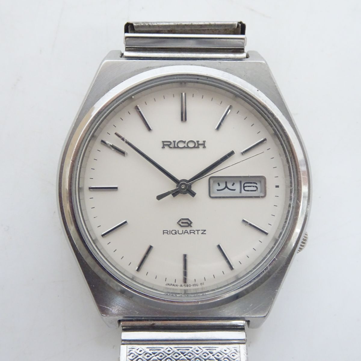 1円〜◇RICHO リコー RIQUARTZ 591009 クォーツ メンズ腕時計 稼働品 