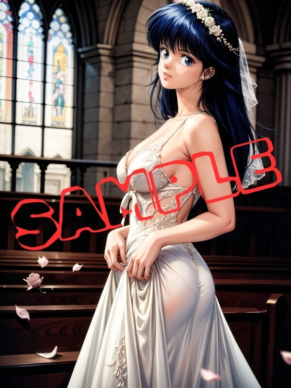アニメ　美少女ポスター　　鮎川まどか　気まぐれオレンジロード ドレス 未使用】○一点物○きまぐれオレンジロード 鮎川まどか 同人 ポスター