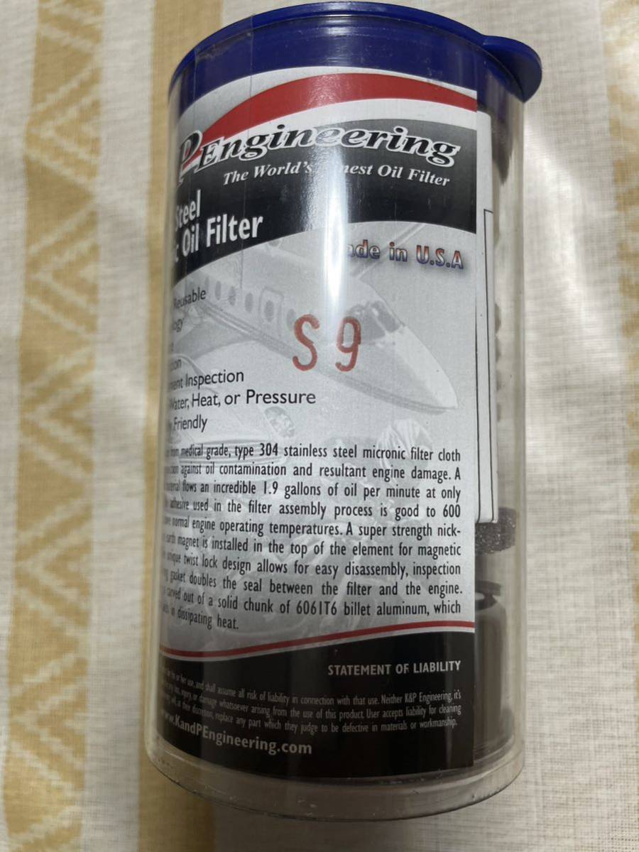 新品、K&Pエンジニアリングオイルフィルター S9