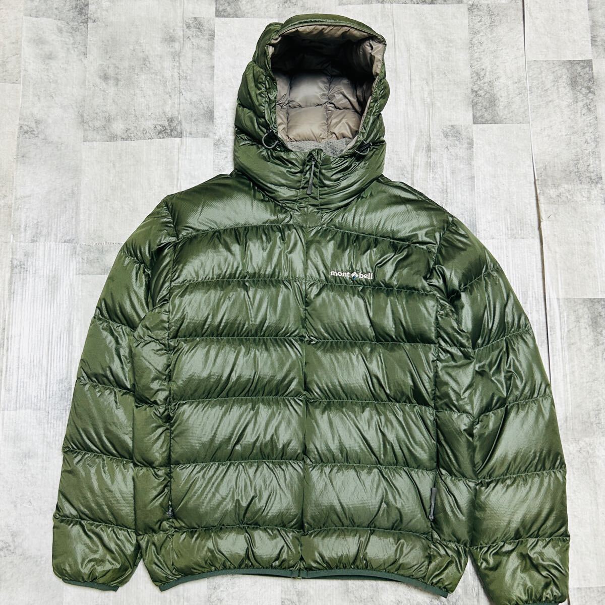 美品】mont-bell 積み重なれ アルパインダウンパーカ 800FP グリーン M 