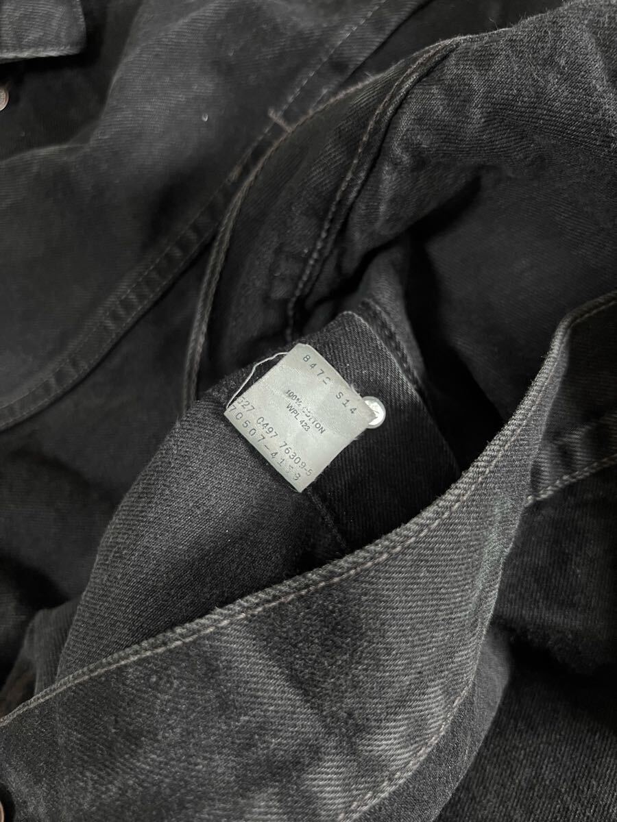 90's Levi’s 70503-08 ブラックデニム ジャケット XL 90年代 チュニジア製 Levi's ユーロリーバイス 70503 08