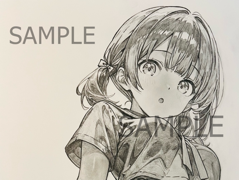 手描きイラスト ペン画 オリジナル モノクロ - 女の子 Yahoo