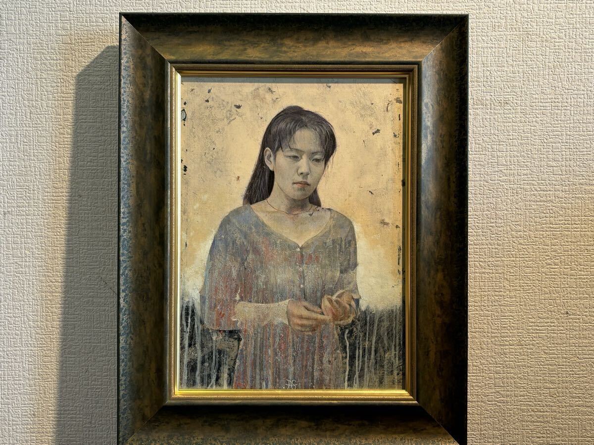 最終値下！巨匠 栗原喜依子 油彩10号 「追想」タトウ箱 裏書有 リアリズム傑作 Yahoo!オークション -「栗原喜依子」(美術品) の落札相場・落札価格