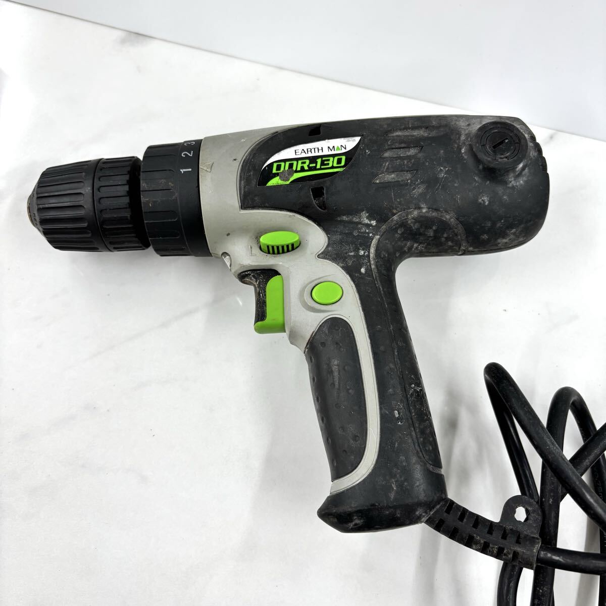 【全体的に状態が悪い】R357 工具 電動工具 EARTH MAN アースマン 電動ドリル&ドライバー DDR-130 ジャンク品 中古 ...